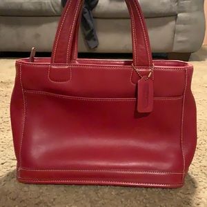 Authentic Red Coach Purse